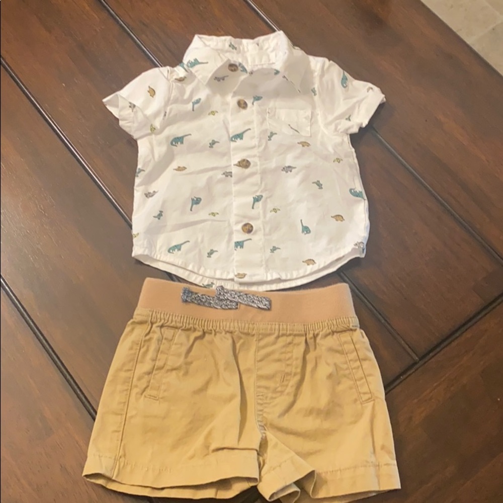 Newborn Button up shirt w/ shorts